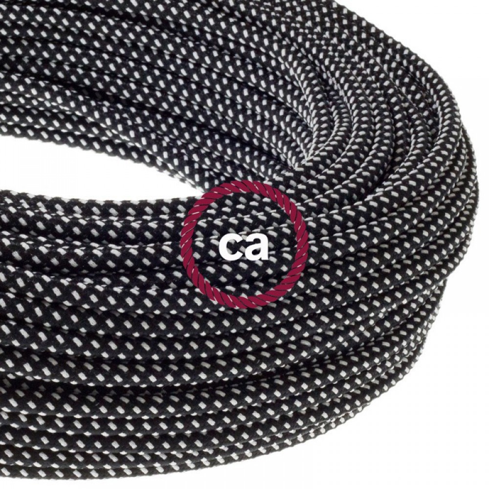 Στρογγυλό Υφασμάτινο καλώδιο με 3D εφέ Stars RT41 Creative Cables