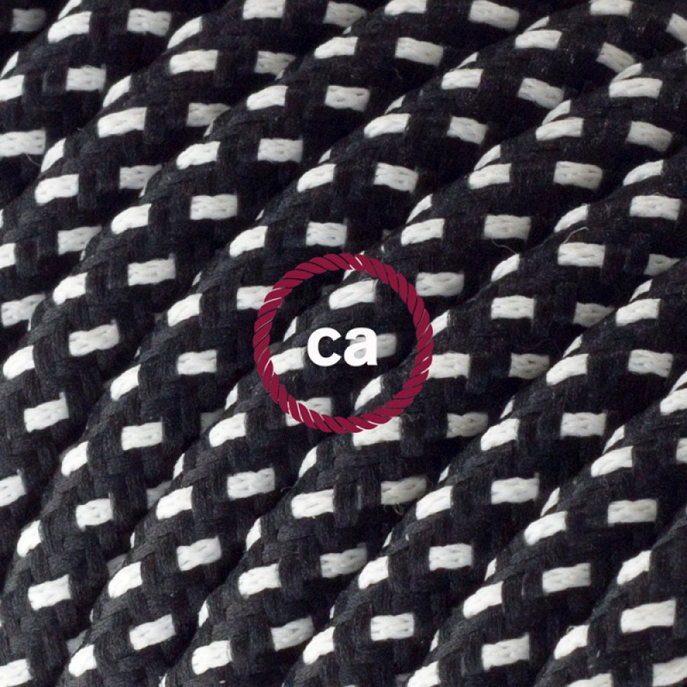 Στρογγυλό Υφασμάτινο καλώδιο με 3D εφέ Stars RT41 Creative Cables