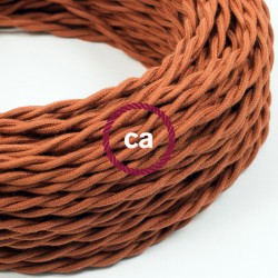 Στριφτό Υφασμάτινο Καλώδιο TC23 - Καφέ Ανοιχτό Βαμβάκι Creative Cables