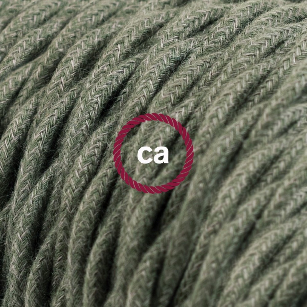 Στριφτό Υφασμάτινο Καλώδιο Καλυμμένο Από Λαδί Βαμβάκι TC63 Creative Cables