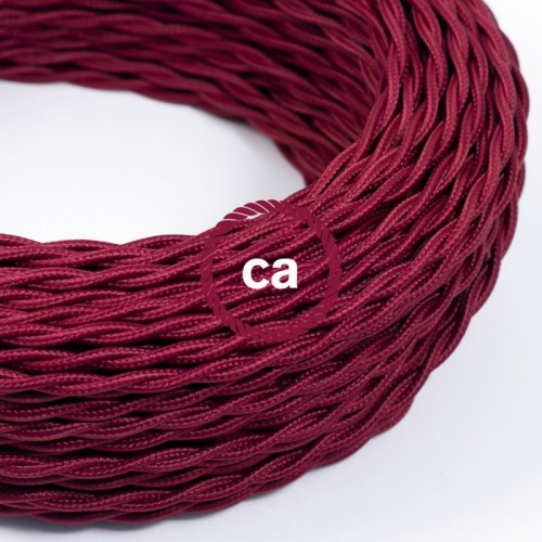Στριφτό Υφασμάτινο Καλώδιο TM19 - Μπορντό Creative Cables