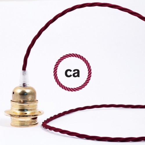 Στριφτό Υφασμάτινο Καλώδιο TM19 - Μπορντό Creative Cables