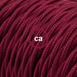 Στριφτό Υφασμάτινο Καλώδιο TM19 - Μπορντό Creative Cables