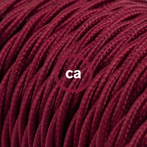 Στριφτό Υφασμάτινο Καλώδιο TM19 - Μπορντό Creative Cables