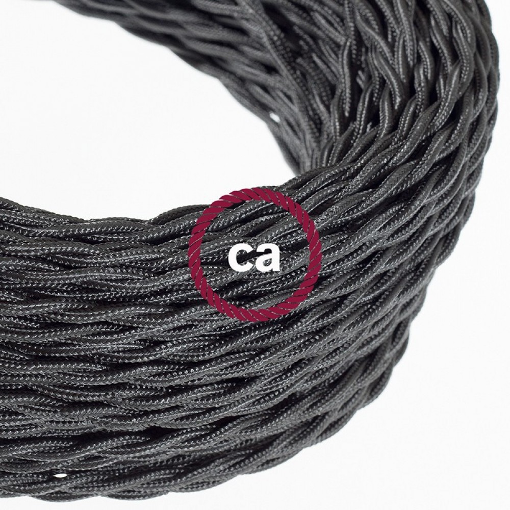 Στριφτό Υφασμάτινο Καλώδιο TM26 - Γραφίτης Creative Cables