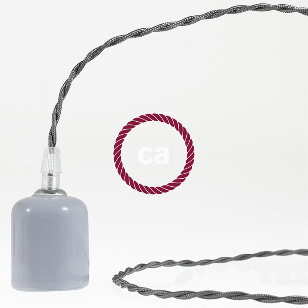 Στριφτό Υφασμάτινο Καλώδιο TM26 - Γραφίτης Creative Cables