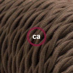 Στριφτό Υφασμάτινο Καλώδιο TC13 - Καφέ Βαμβάκι Creative Cables