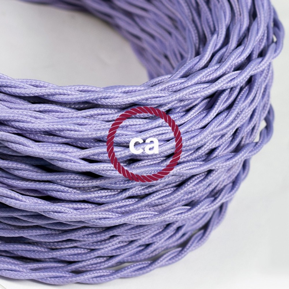 Στριφτό Υφασμάτινο Καλώδιο TM07 - Λιλά Creative Cables