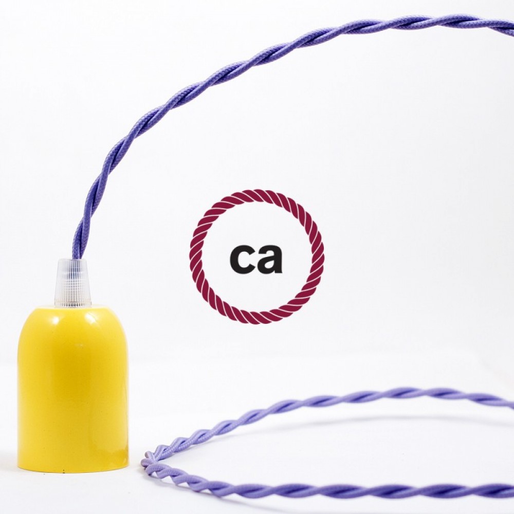 Στριφτό Υφασμάτινο Καλώδιο TM07 - Λιλά Creative Cables