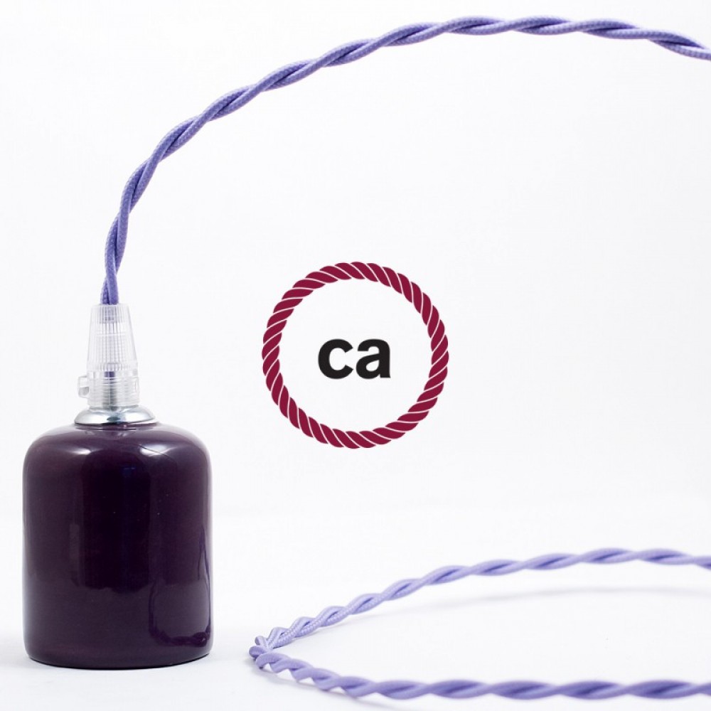 Στριφτό Υφασμάτινο Καλώδιο TM07 - Λιλά Creative Cables