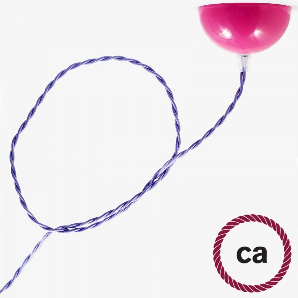 Στριφτό Υφασμάτινο Καλώδιο TM07 - Λιλά Creative Cables