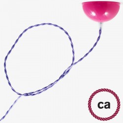 Στριφτό Υφασμάτινο Καλώδιο TM07 - Λιλά Creative Cables