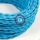 Στριφτό Υφασμάτινο Καλώδιο TM11 - Γαλάζιο Creative Cables