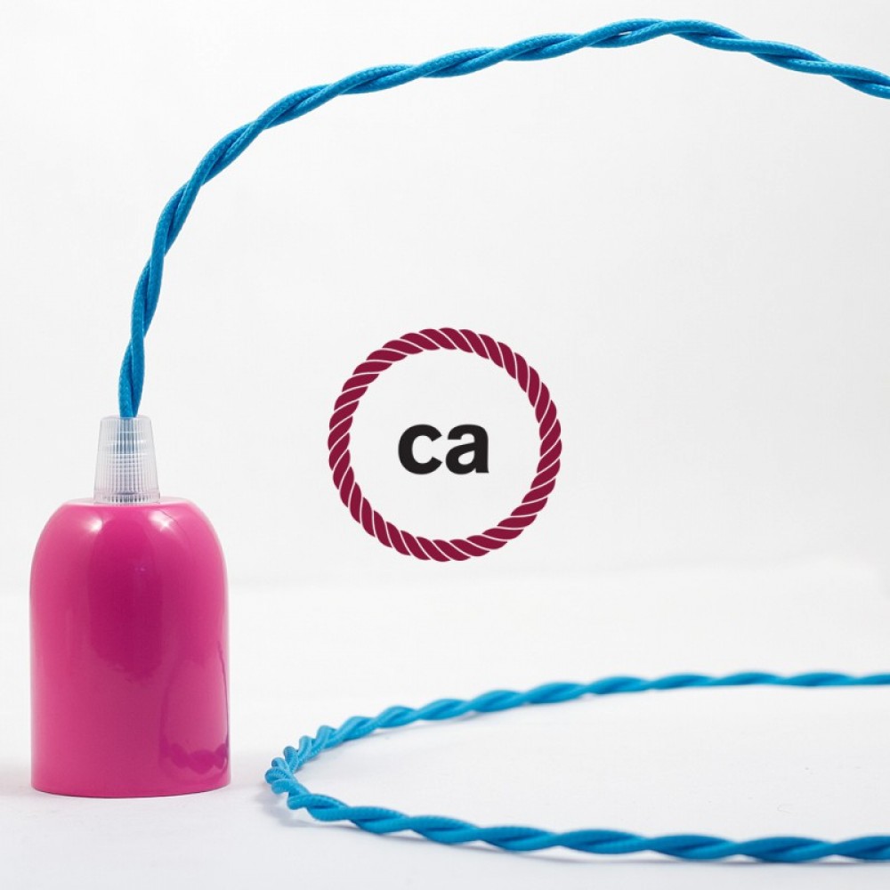 Στριφτό Υφασμάτινο Καλώδιο TM11 - Γαλάζιο Creative Cables