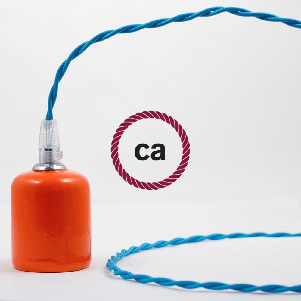 Στριφτό Υφασμάτινο Καλώδιο TM11 - Γαλάζιο Creative Cables