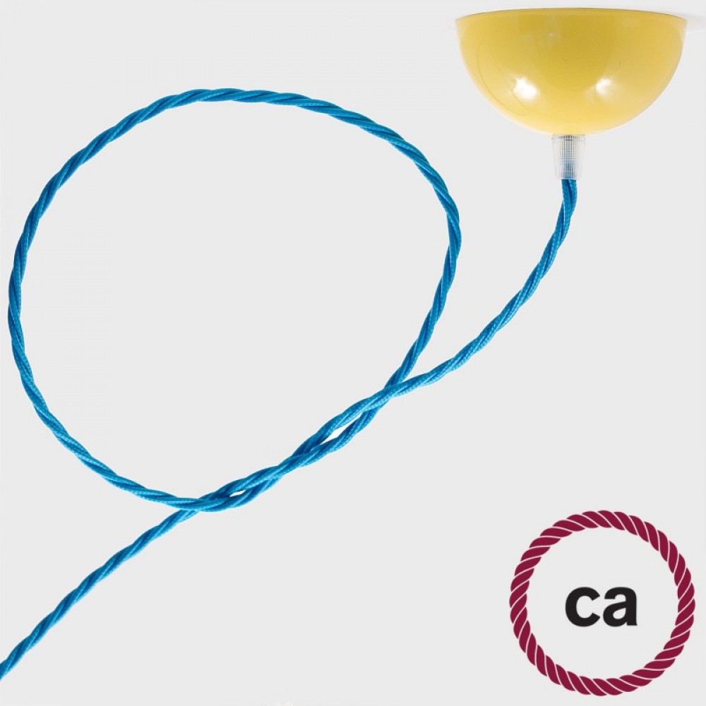 Στριφτό Υφασμάτινο Καλώδιο TM11 - Γαλάζιο Creative Cables