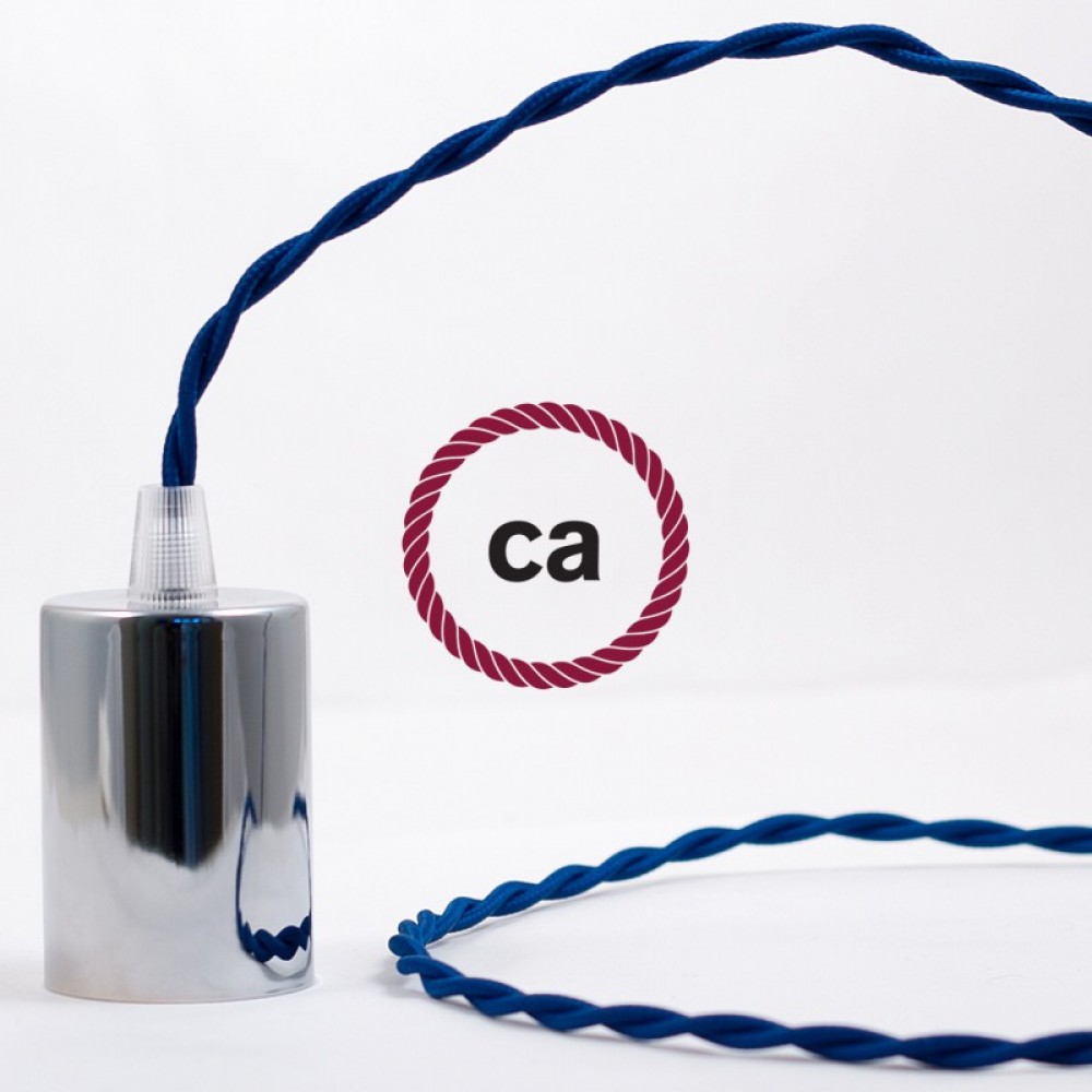 Στριφτό Υφασμάτινο Καλώδιο TM12 - Μπλε Creative Cables