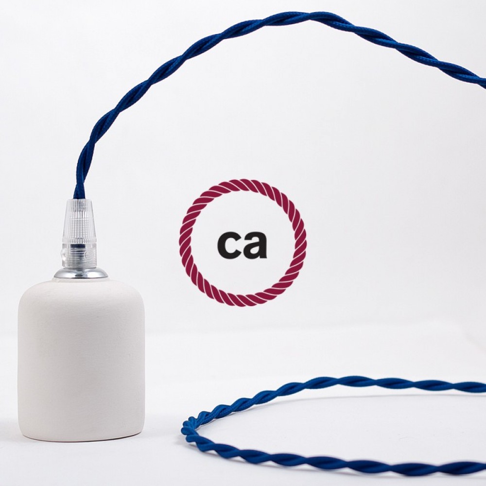 Στριφτό Υφασμάτινο Καλώδιο TM12 - Μπλε Creative Cables