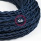 Στριφτό Υφασμάτινο Καλώδιο TM20 - Πολύ Σκούρο Μπλε Creative Cables
