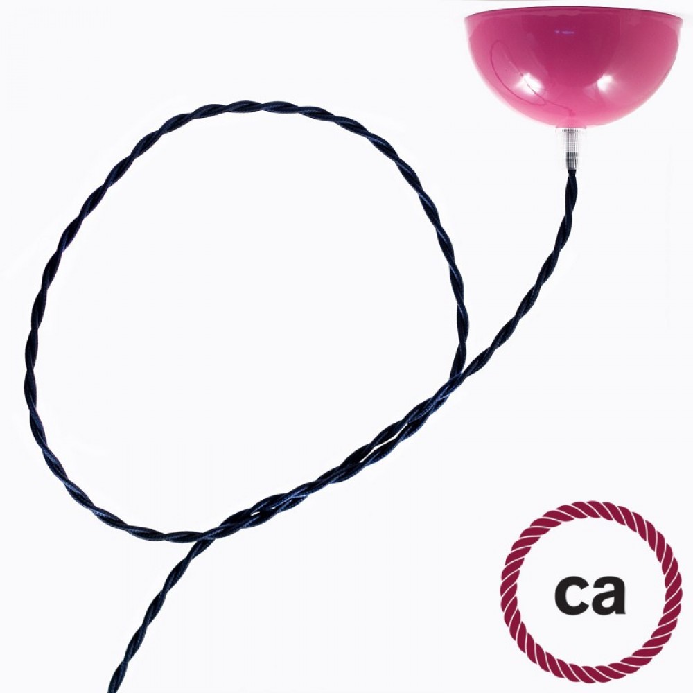 Στριφτό Υφασμάτινο Καλώδιο TM20 - Πολύ Σκούρο Μπλε Creative Cables