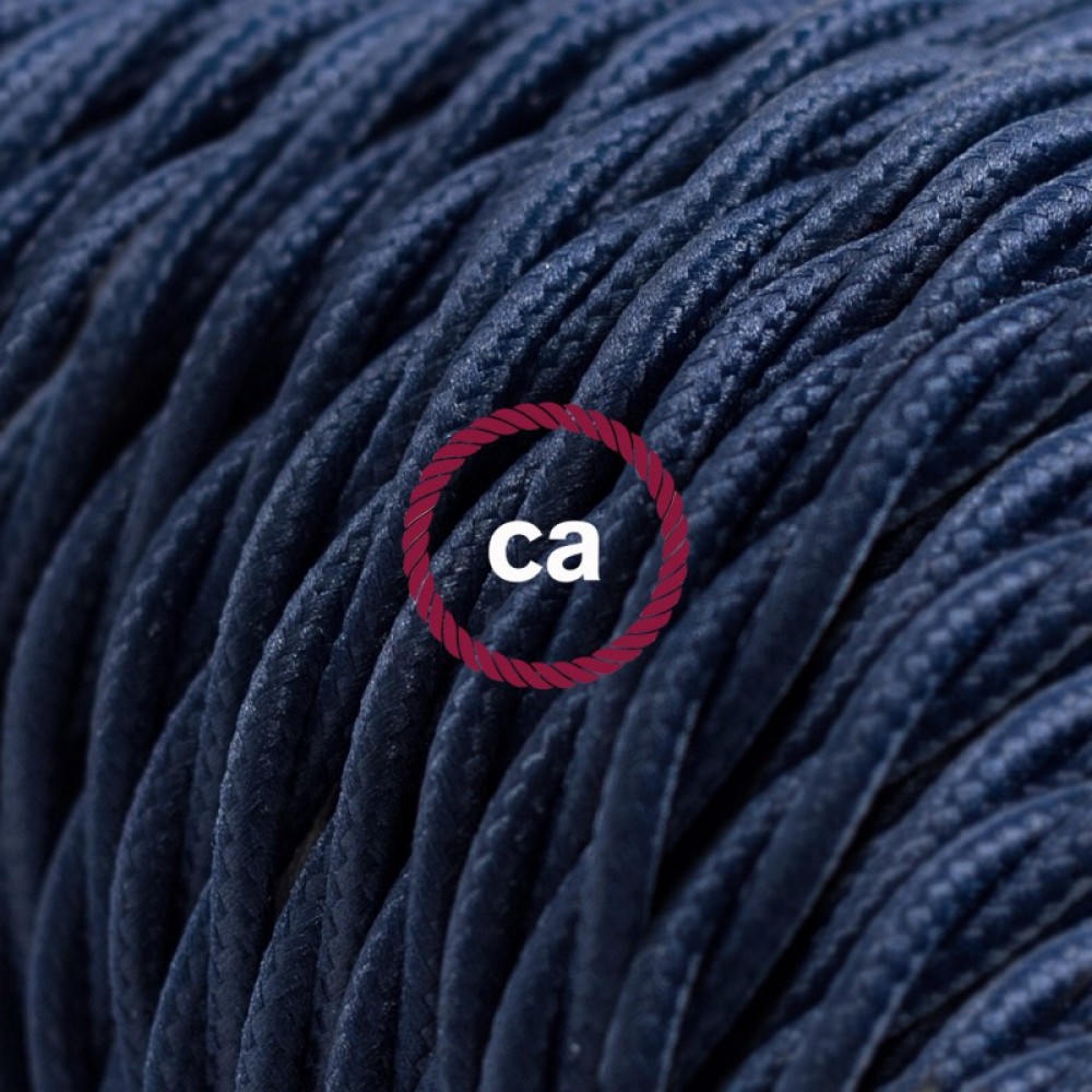 Στριφτό Υφασμάτινο Καλώδιο TM20 - Πολύ Σκούρο Μπλε Creative Cables