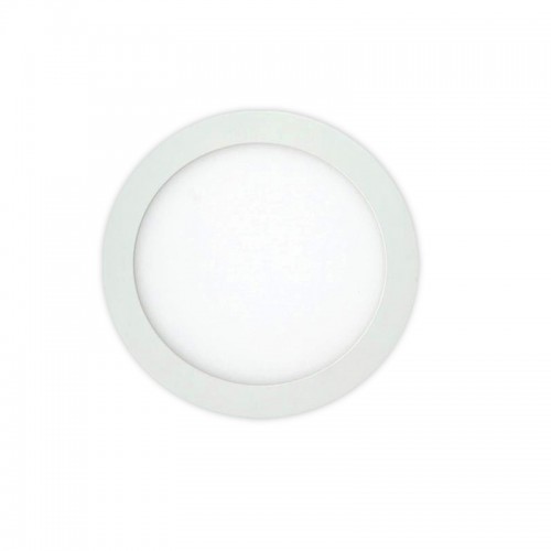 9W LED Slim Panel Χωνευτό Φ145 120° Λευκό Eurolamp Θερμό Λευκό 3000K