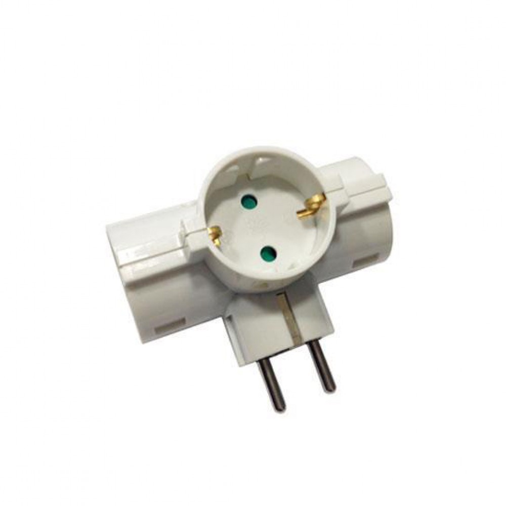 Σούκο 3 Εξόδων (Σταυρός) Οριζόντιο Λευκό Eurolamp