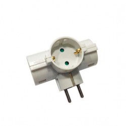 Σούκο 3 Εξόδων (Σταυρός) Οριζόντιο Λευκό Eurolamp