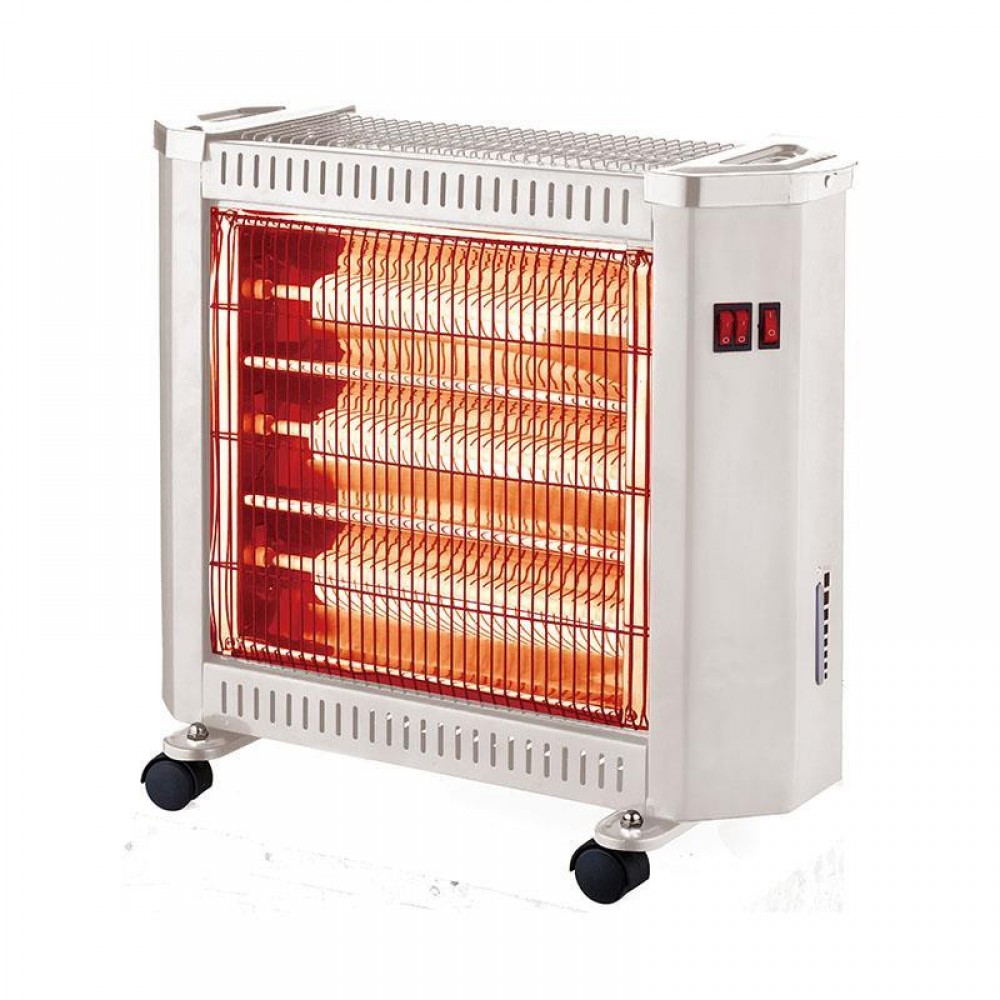 Θερμάστρα Χαλαζία Turbo 2400W Με Ανεμιστήρα Και Υγραντήρα Λευκή - Eurolamp 