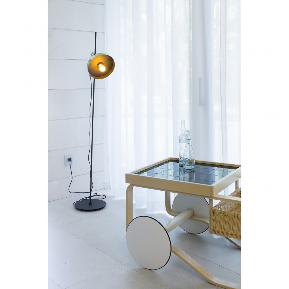 Φωτιστικό Δαπέδου Αλουμινίου Σε Μαύρο Χρώμα 1xE27 WHIZZ FARO 20164