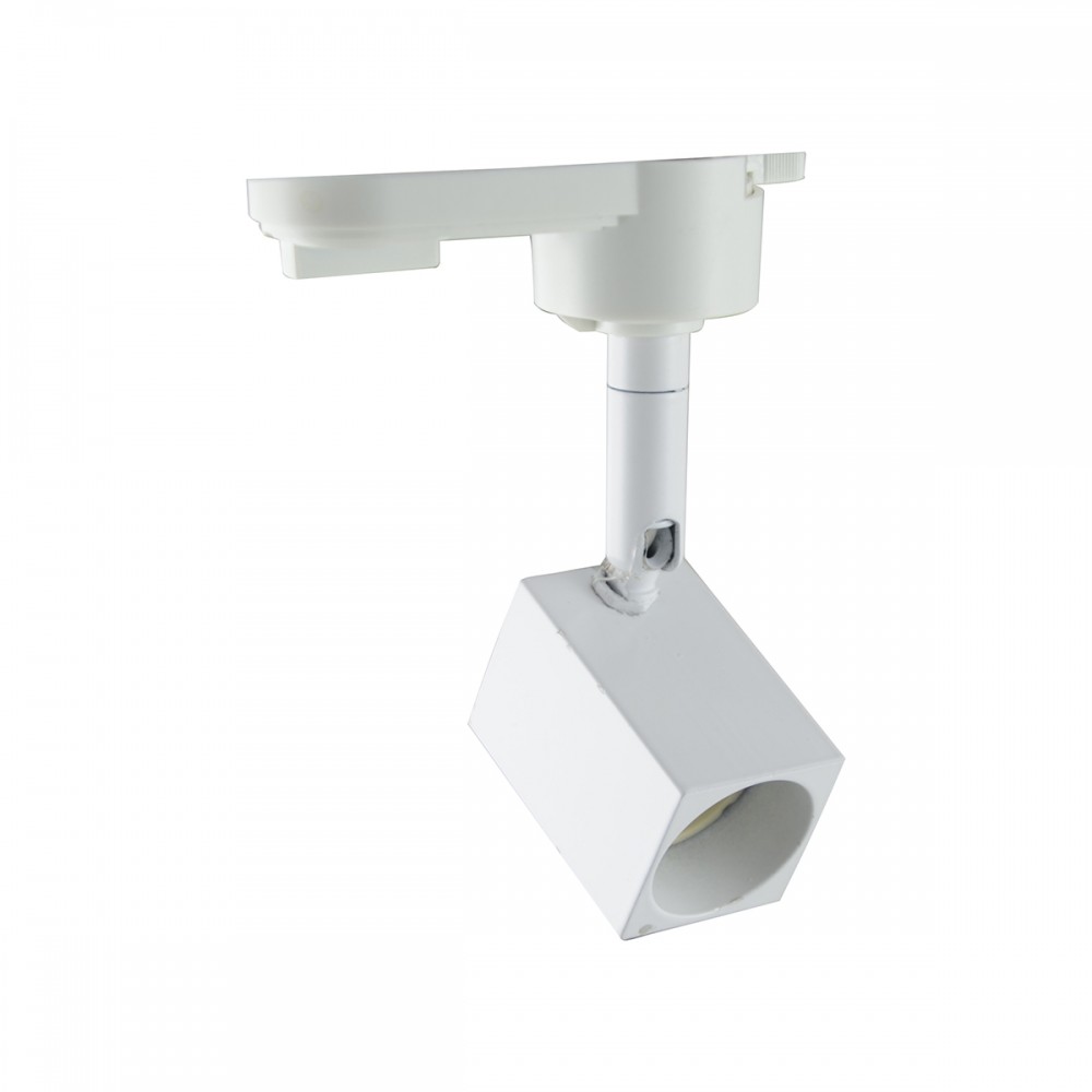 Φωτιστικό Ράγας Τετράγωνο Μονοφασικό 2 Καλωδίων  Για GU10 Σε Λευκό ή Μαύρο Eurolamp