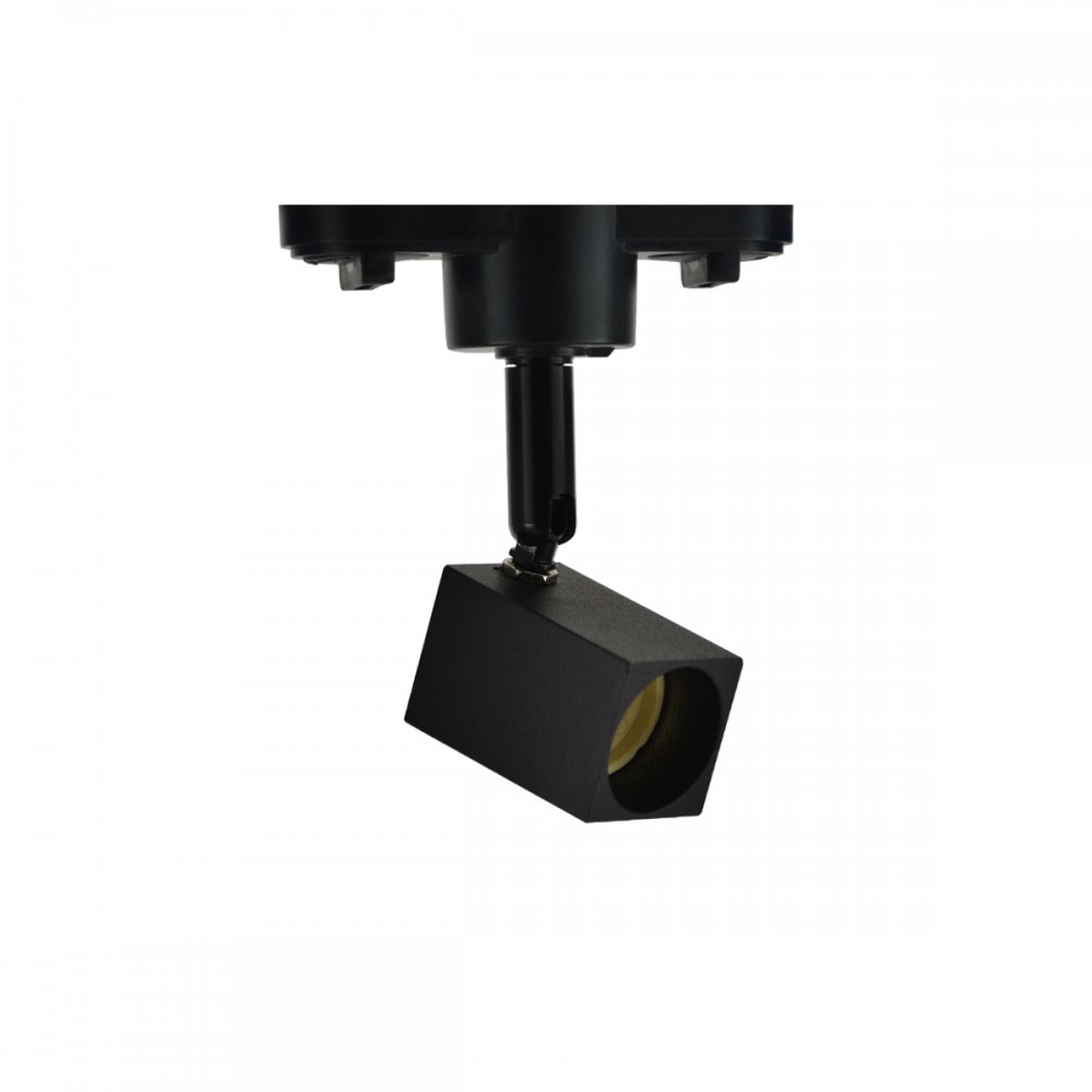 Φωτιστικό Ράγας Τετράγωνο Μονοφασικό 2 Καλωδίων  Για GU10 Σε Λευκό ή Μαύρο Eurolamp