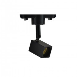 Φωτιστικό Ράγας Τετράγωνο Μονοφασικό 2 Καλωδίων  Για GU10 Σε Λευκό ή Μαύρο Eurolamp