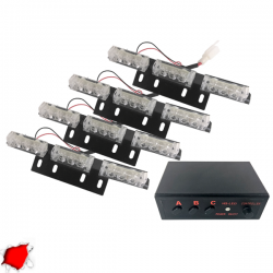 Φώτα Ασφαλείας LED 4 x 3 12-24 Volt DC Κόκκινο Εξωτερικά Globostar