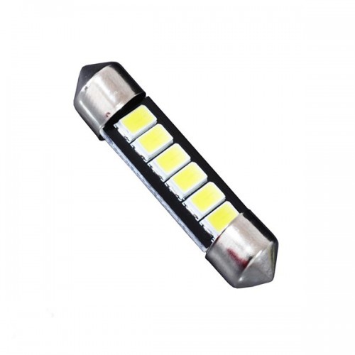 Σωληνωτός LED 39mm με 6 SMD 5630 Samsung Chip Λευκό 6000k GloboStar