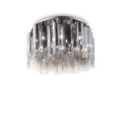 Φωτιστικό Οροφής Γυάλινο Σε Φιμέ Χρώμα 10xE27 COMPO PL10 IDEAL LUX