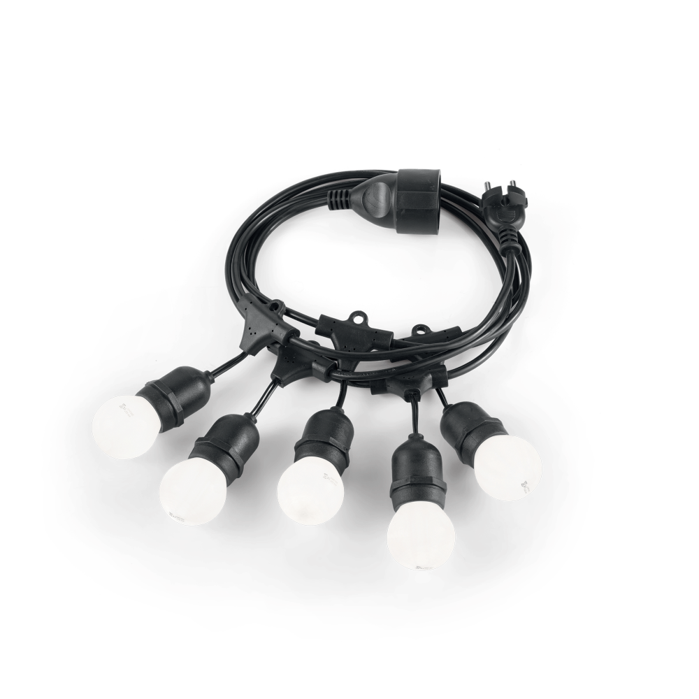 Γιρλάντα Μαύρη Εξωτερικού Χώρου IP44 5XE27 FIESTA SP5 IDEAL LUX