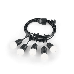 Γιρλάντα Μαύρη Εξωτερικού Χώρου IP44 5XE27 FIESTA SP5 IDEAL LUX