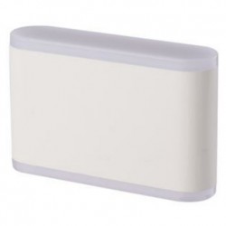 Led Απλίκα Επίτοιχη 6W 230V IP65 Θερμό Λευκό Χρώμα Λευκό Ματ Με Οπαλ PC Κάλυμμα Led Id