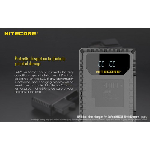 Φορτιστής NITECORE UGP5 για GoPro Hero5 Black