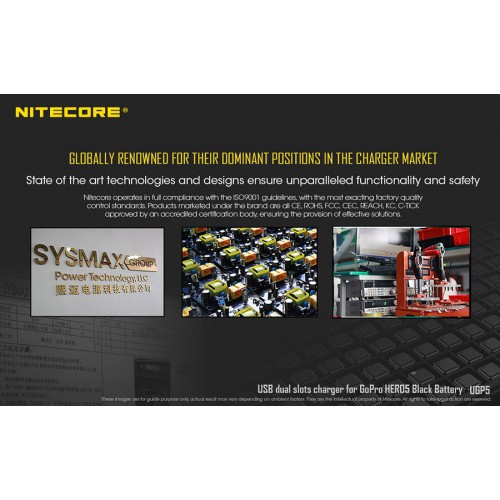 Φορτιστής NITECORE UGP5 για GoPro Hero5 Black