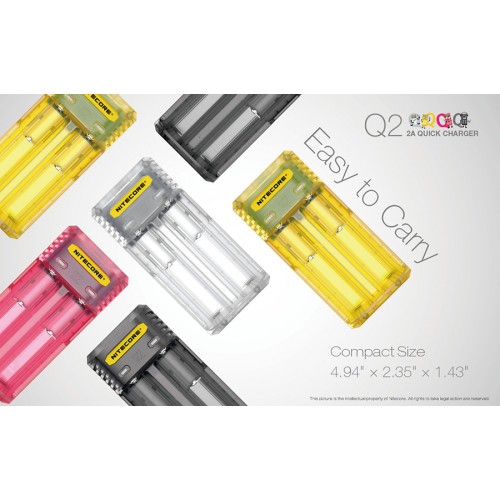 Φορτιστής NITECORE Q2 Quick charger 2A Σε Διάφορα Χρώματα