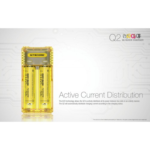 Φορτιστής NITECORE Q2 Quick charger 2A Σε Διάφορα Χρώματα