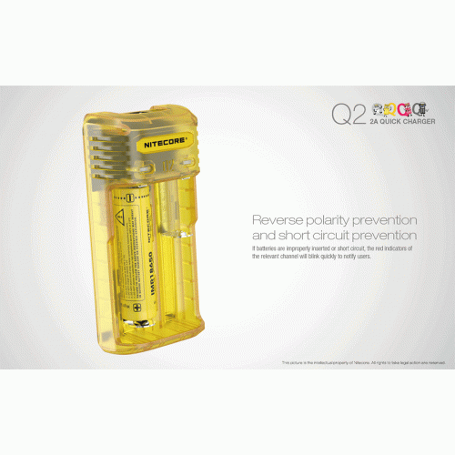Φορτιστής NITECORE Q2 Quick charger 2A Σε Διάφορα Χρώματα