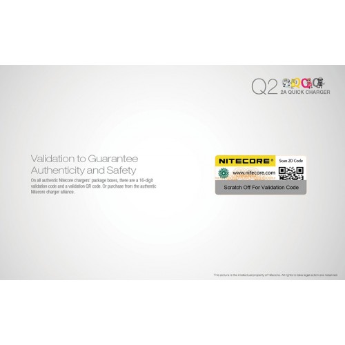 Φορτιστής NITECORE Q2 Quick charger 2A Σε Διάφορα Χρώματα