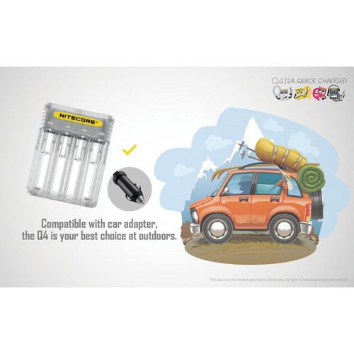 Φορτιστής NITECORE Q4 Quick charger 2A Σε Διάφορα Χρωματα