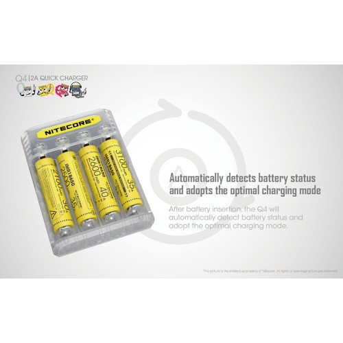 Φορτιστής NITECORE Q4 Quick charger 2A Σε Διάφορα Χρωματα