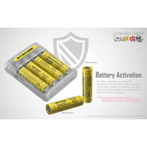 Φορτιστής NITECORE Q4 Quick charger 2A Σε Διάφορα Χρωματα