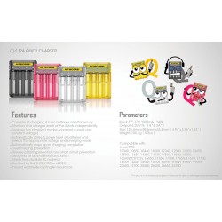 Φορτιστής NITECORE Q4 Quick charger 2A Σε Διάφορα Χρωματα