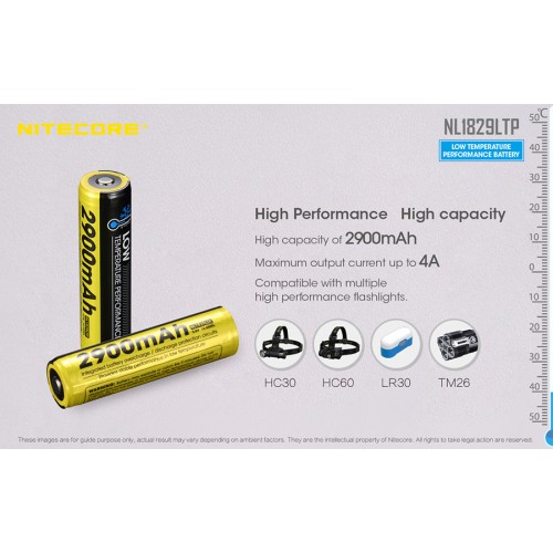 Μπαταρία NITECORE 18650, NL1829LTP